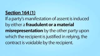 23 Contracts Misrepresentation [upl. by Radborne]