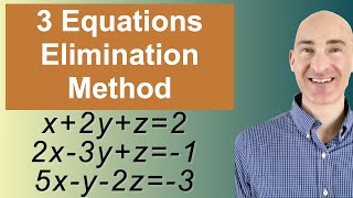 Solving Systems of 3 Equations Elimination [upl. by Towrey596]