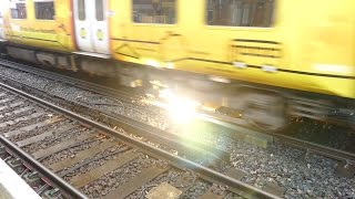 Merseyrail 507 009 making arcs at Birkdale station [upl. by Brazee]